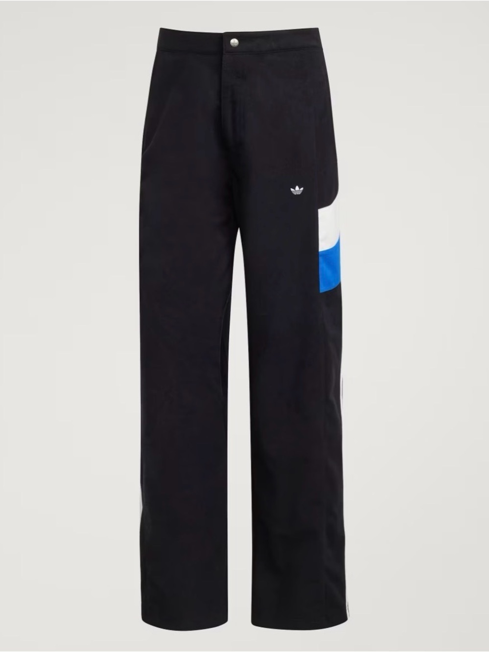 adidas Originals Blocking Track Pants Women's Size 4 Black Blue White JY2392 EUC